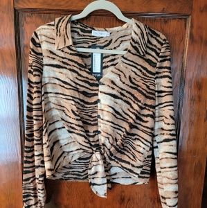 Tiger Print Blouse